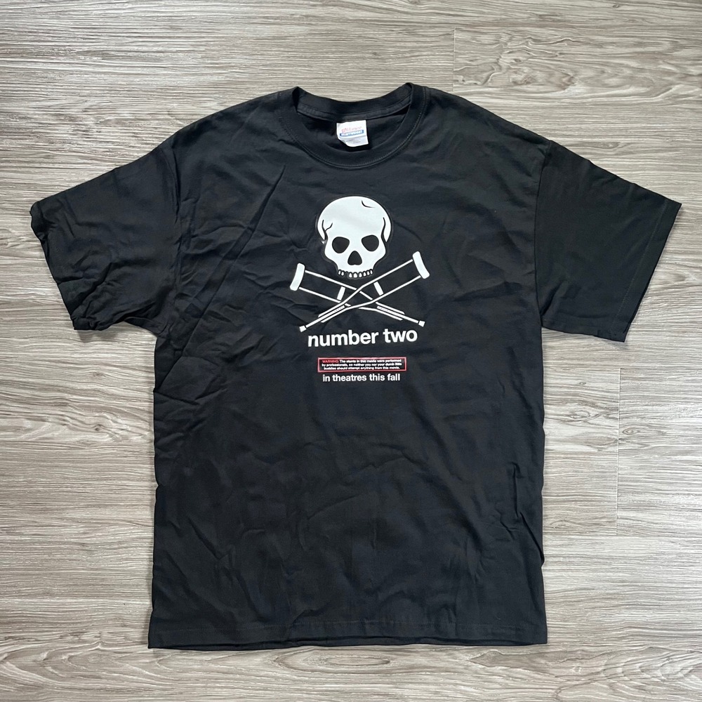 Vintage Jackass Number Two Movie Promo T-Shirt Hanes Heavyweight Black Large